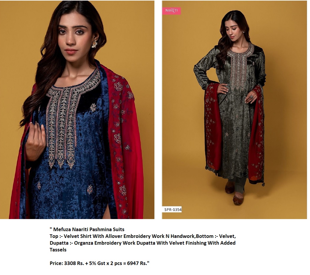 Naariti Mefuza Pashmina Dress Material Catalog Lowest Price